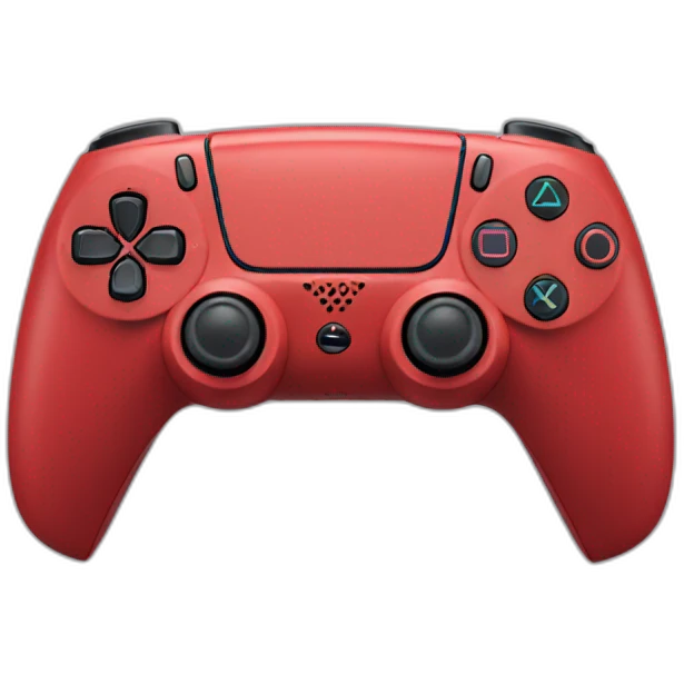ps5 controller red color emoji