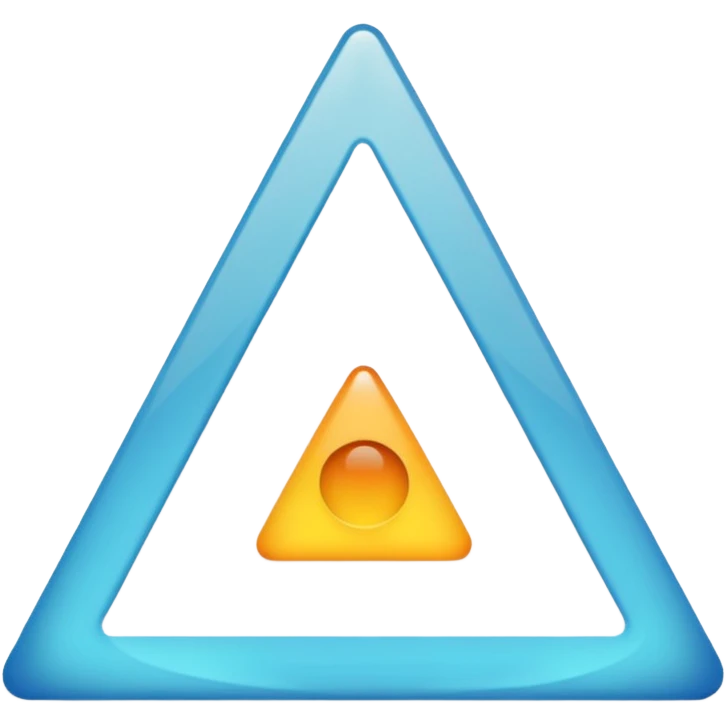iOS style emoji, minimal summoning symbol, three dots triangle emoji