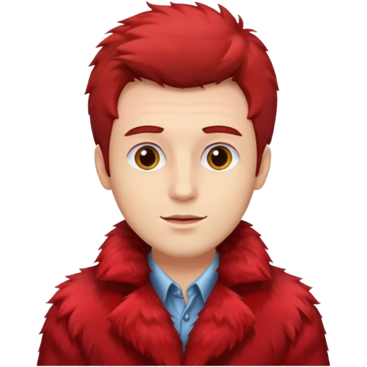men red fur coat emoji