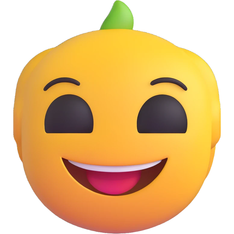 cute smiling face emoji, soft colors, friendly expression emoji
