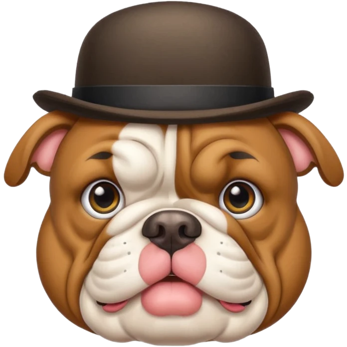 bulldog wearing a monocle and bowler hat emoji