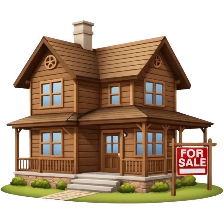 house for sale skeuomorphism style emoji