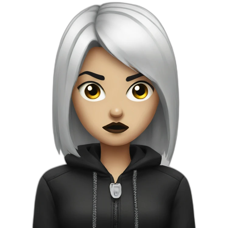 Angry goth girl emoji