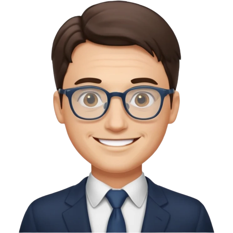 white collar man with glasses emoji