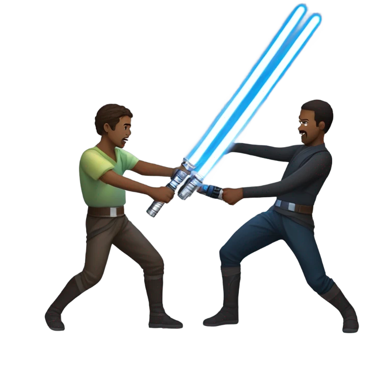 Lightsaber battle emoji