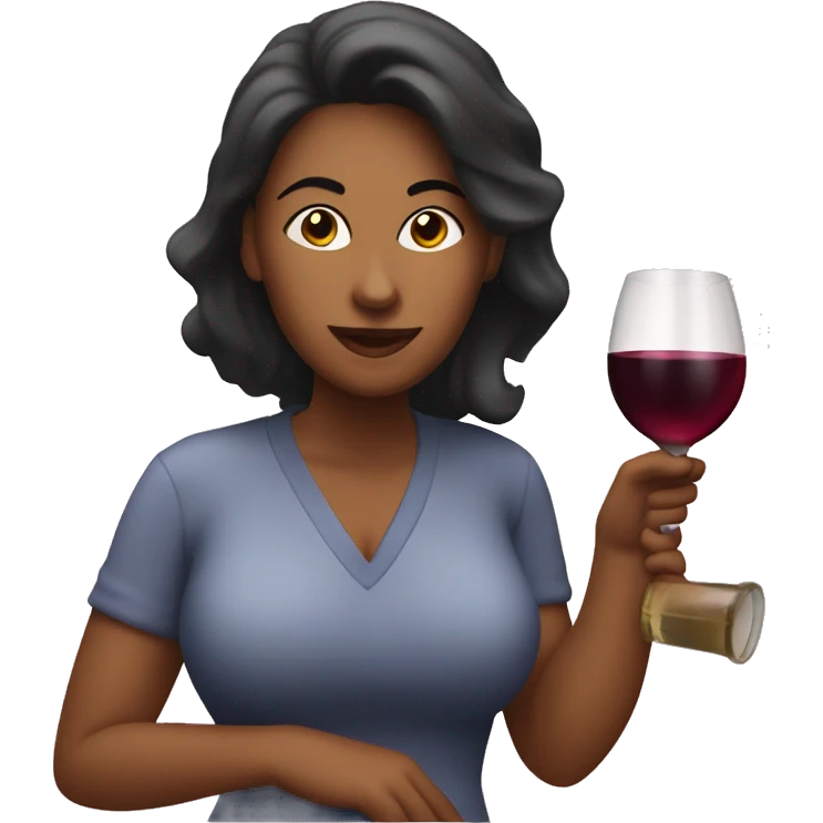 Mom Drinking wine out of decanter emoji