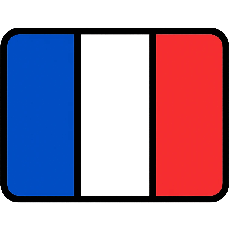 French tricolor flag, blue, white, red, no text emoji