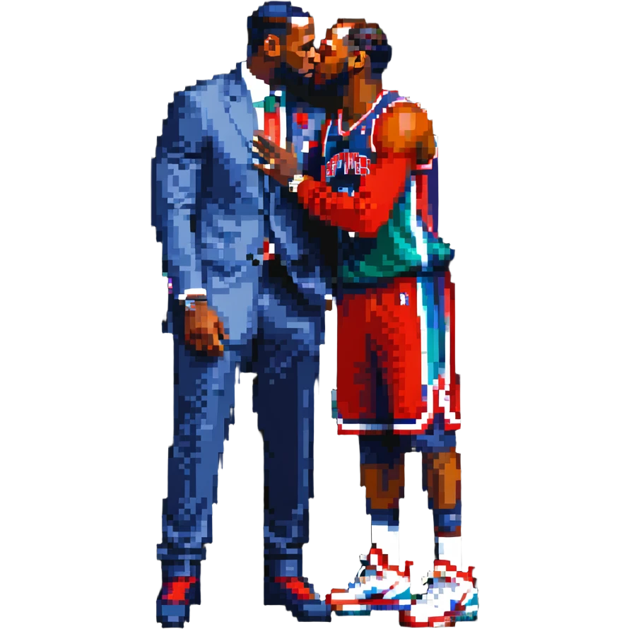 LeBron James kissing P Diddy emoji