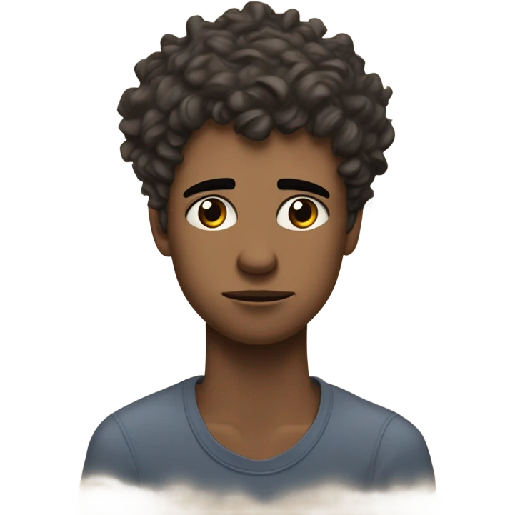 A guy thinking really hard to have a new idea!  emoji