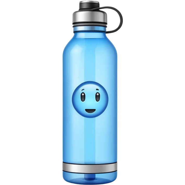 A smart water bottle emoji tracking hydration levels emoji