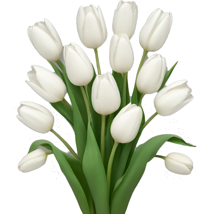 white tulips emoji
