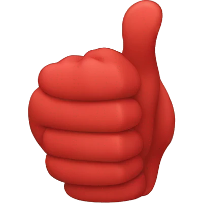 RED Thumbs down emoji