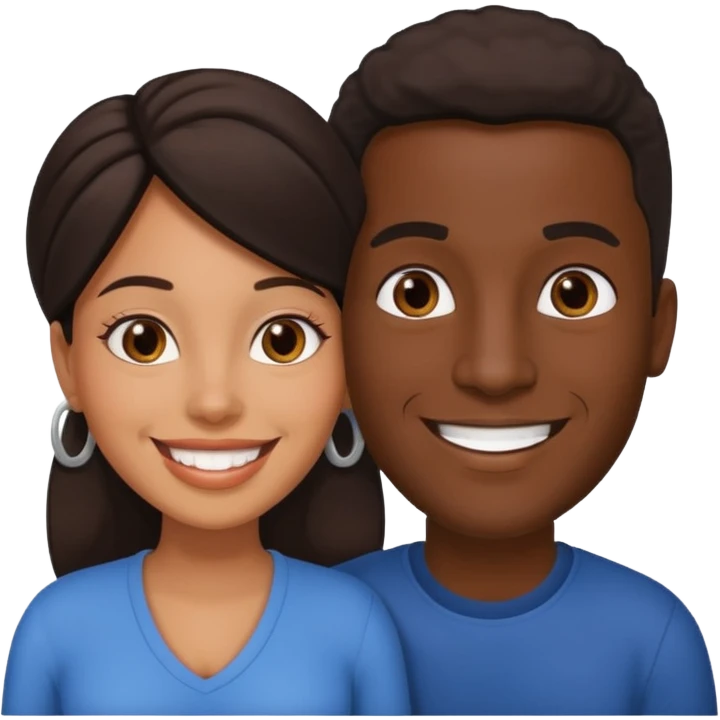 Black boyfriend Latina girlfriend emoji