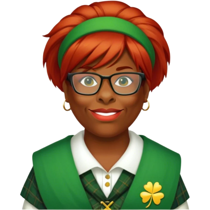 Wearing a Green Kilt emoji