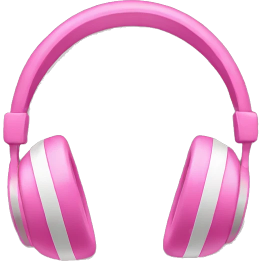 Pink headphones  emoji