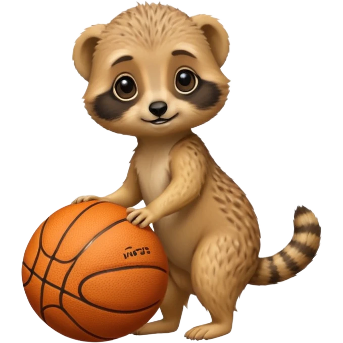Baby meerkats playing basktball emoji