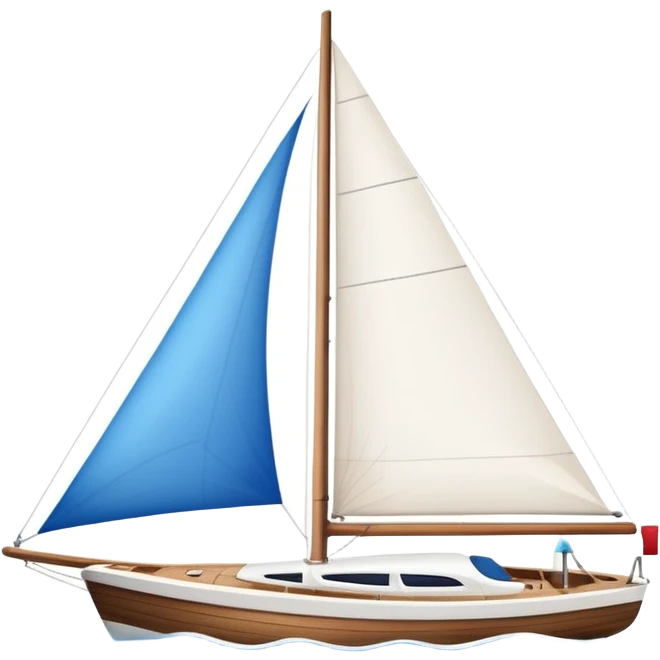 sailboat with white sail side view emoji