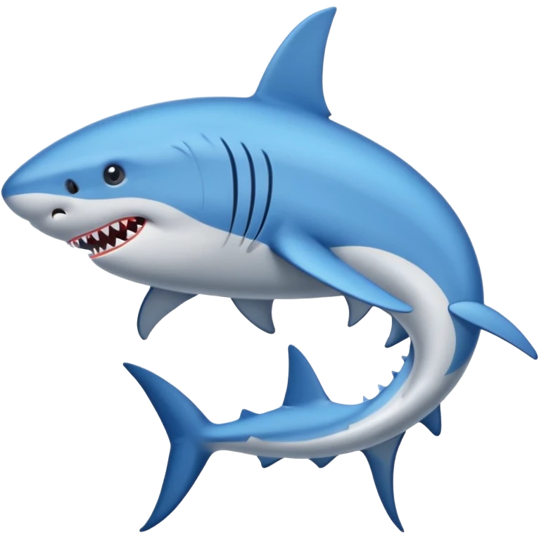 As haz un tiburón con piernas y tenis azules emoji