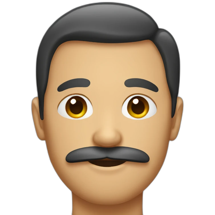 Person with a square mustache emoji