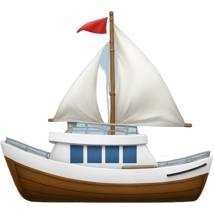 boat that has a building on top of it emoji