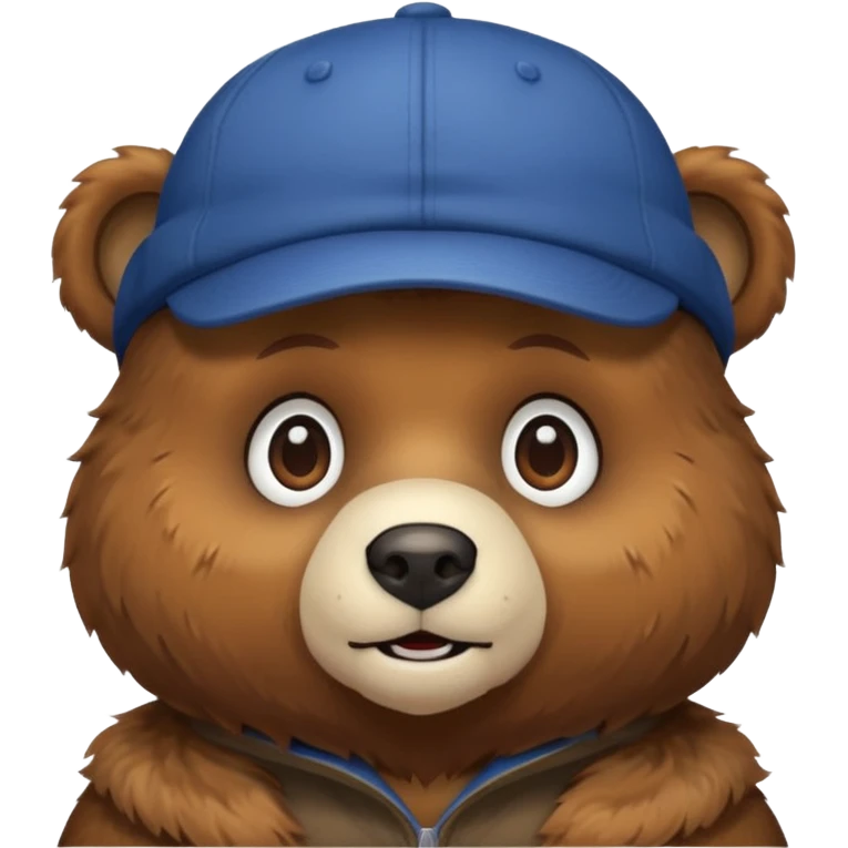 Bear with cap emoji