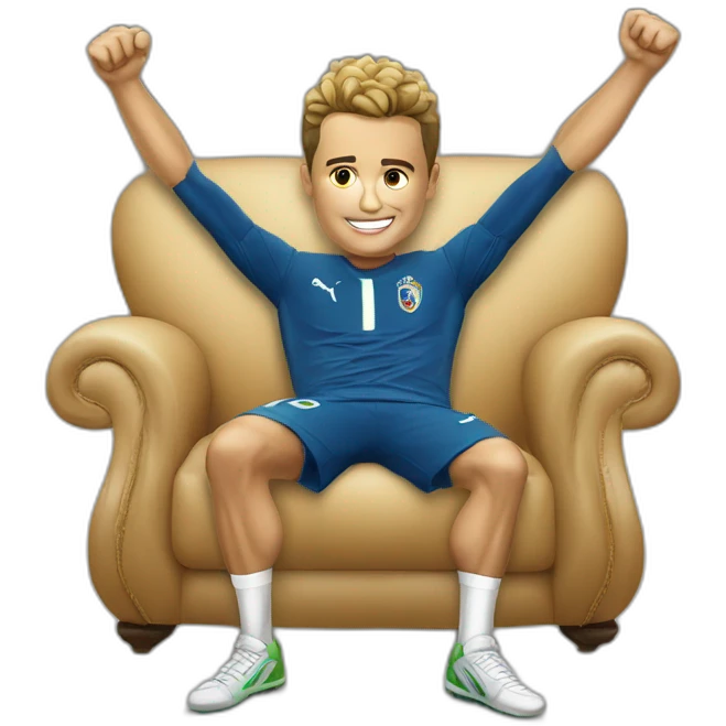 Ronaldo sur un canapé emoji
