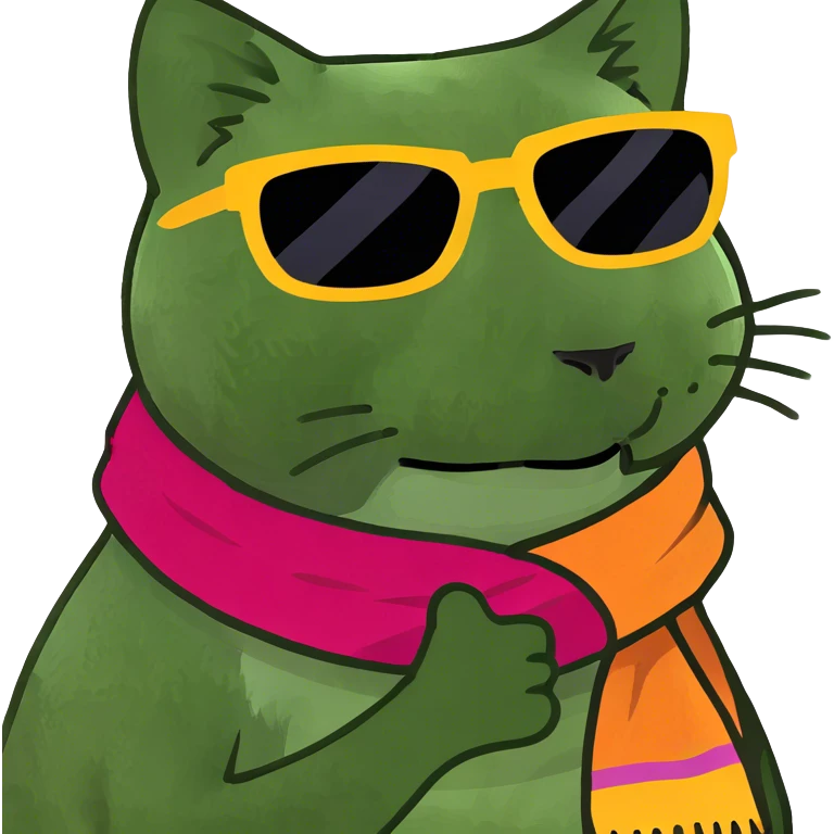 Cat with sunglasses emoji