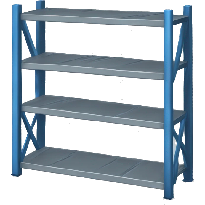 tall metal shelves with manyblue orb prophecies emoji