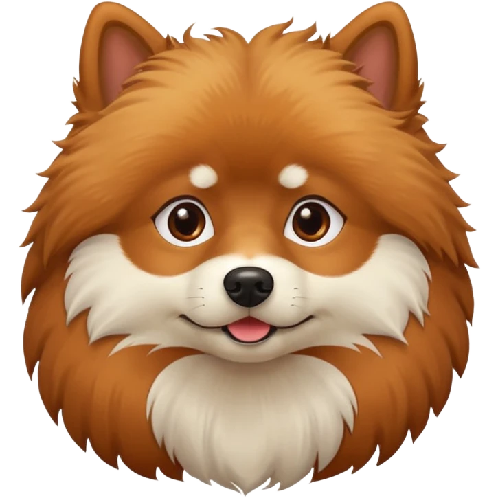 Chestnut fluffy spitz dog emoji