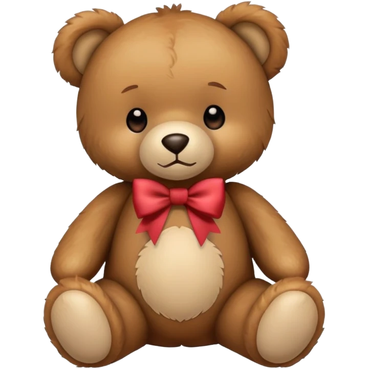 Teddy bear with a bow emoji