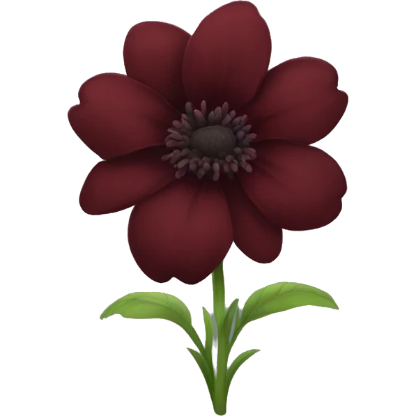 Dark red flower emoji