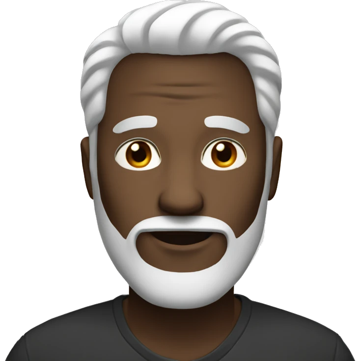 man black-white hair no bread emoji