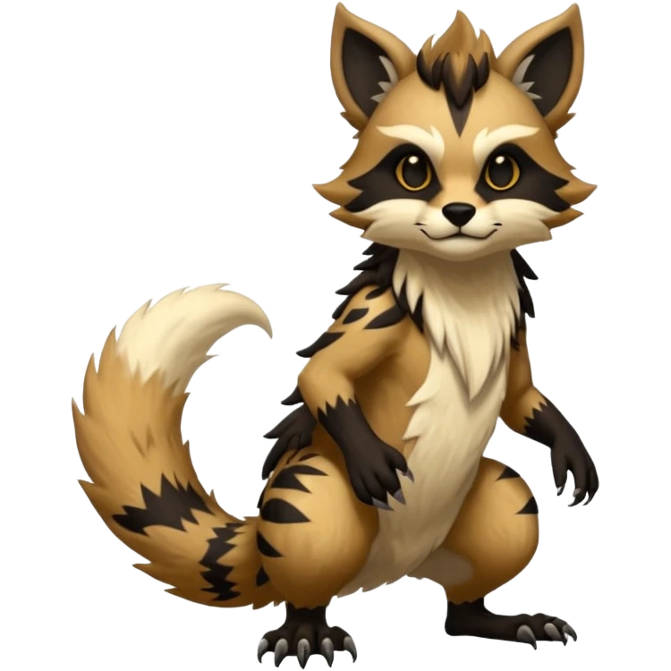 Cool badass furry fantasy-Vernid-creature by LiLaiRa (full body) emoji