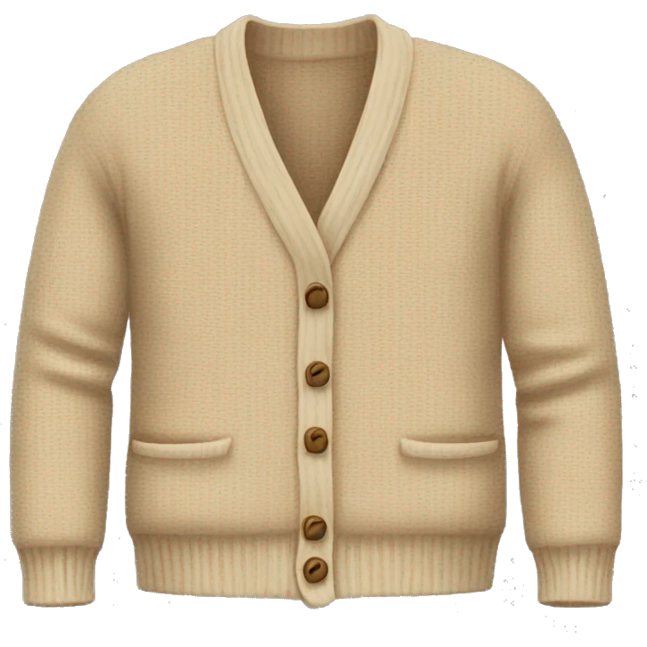 Beige cardigan  emoji