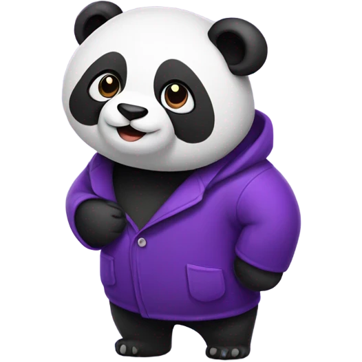 Purple panda emoji