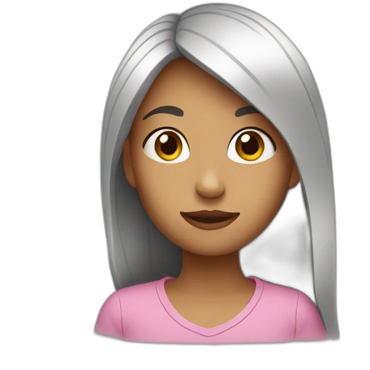 Fille avec c emoji