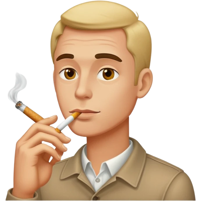 Man eating a cigarette  emoji