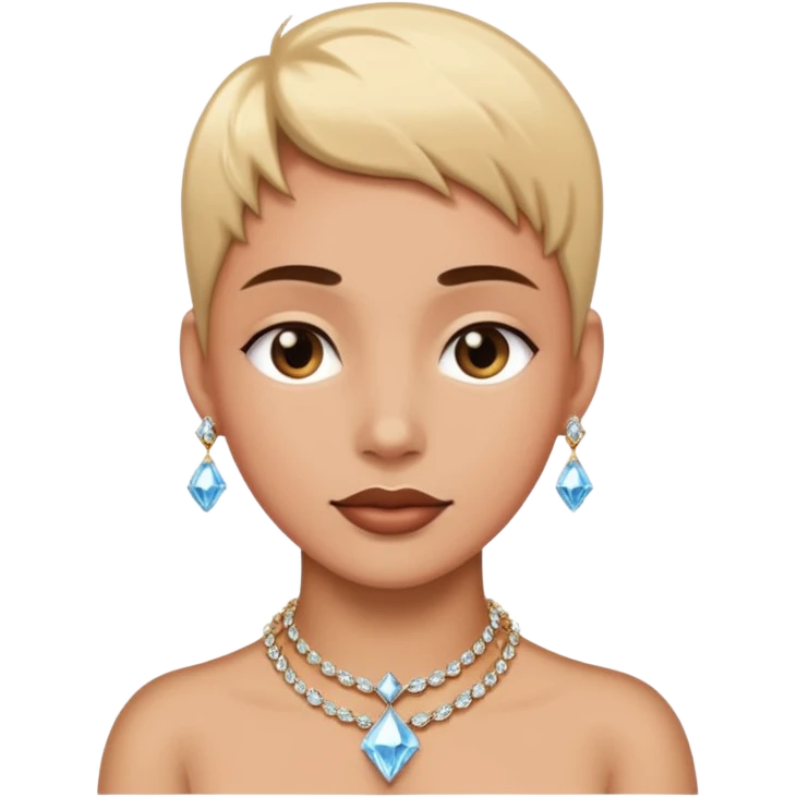 Neck with diamond chain  emoji
