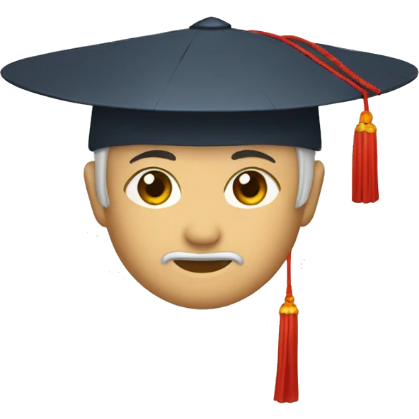 Confucian school hat emoji