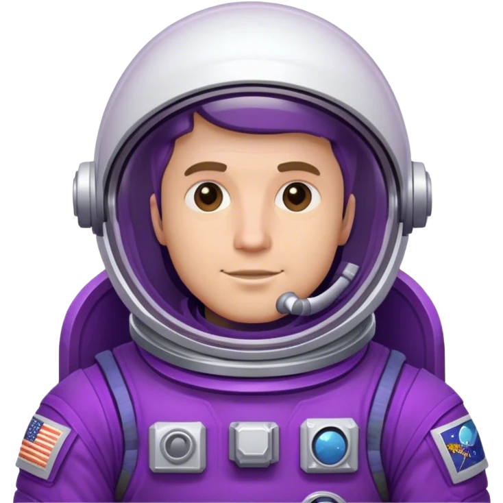 white guy Purple astronaut emoji
