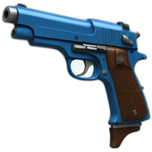 Blue pistol emoji