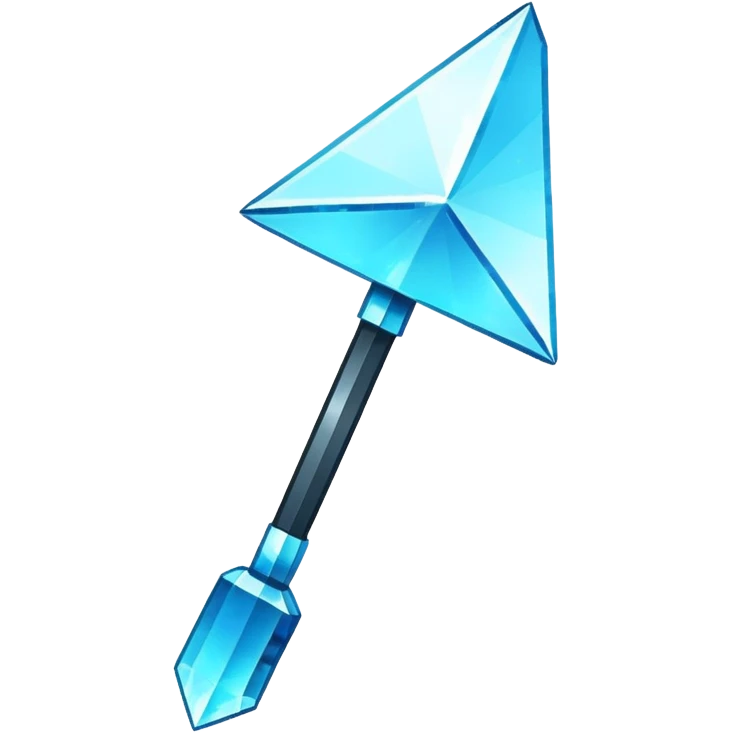 Minecraft diamond hoe front view emoji