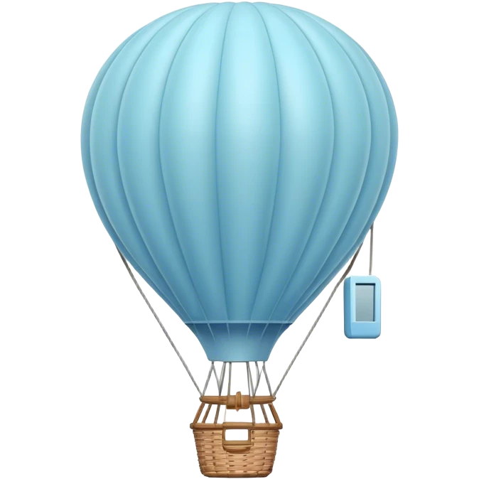 pastel blue hot air balloon  emoji