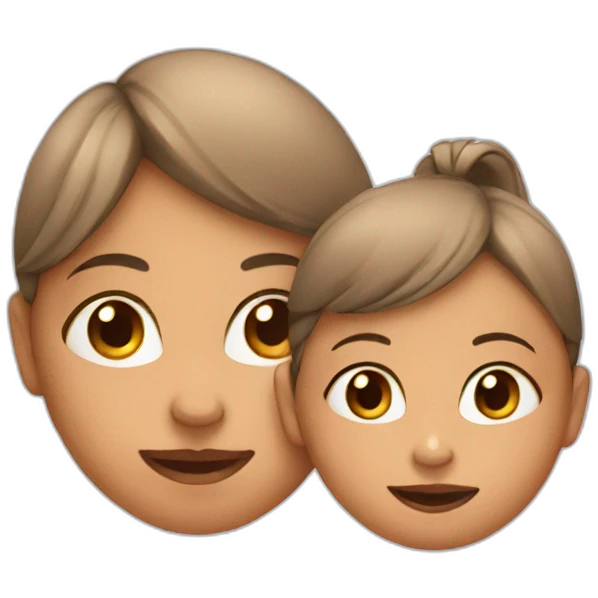 female infant and mother emoji