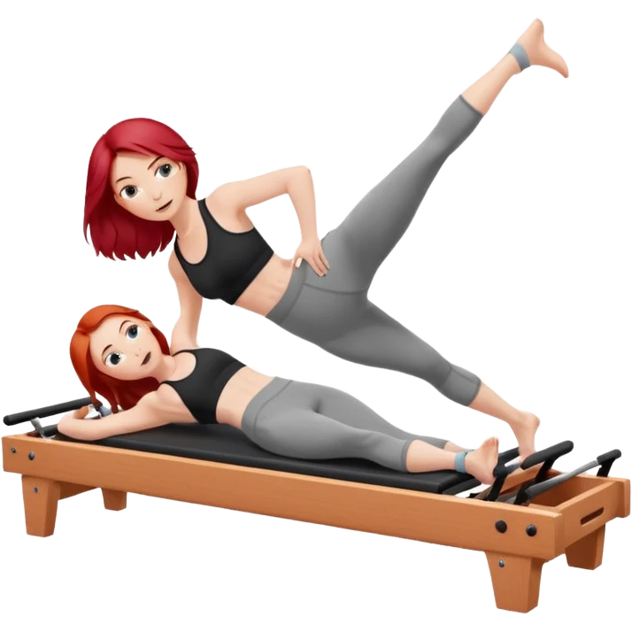 Pilates + red hair + white girl + reformer emoji