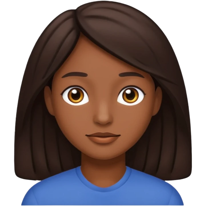 Cabelo castanhos escuro emoji