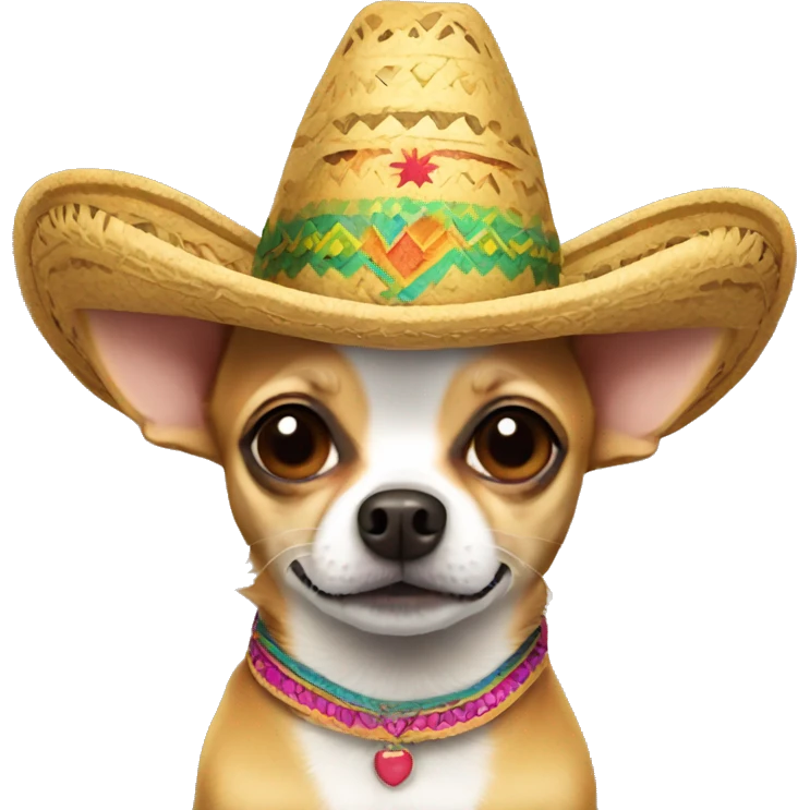 Chihuahua with sombrero emoji