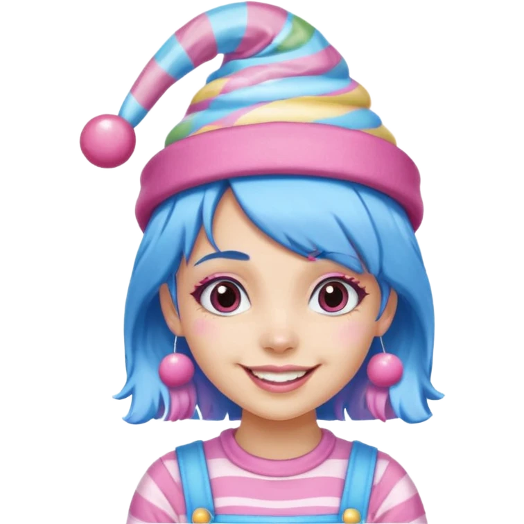 candy hatted girl from candyland lue pink hair emoji