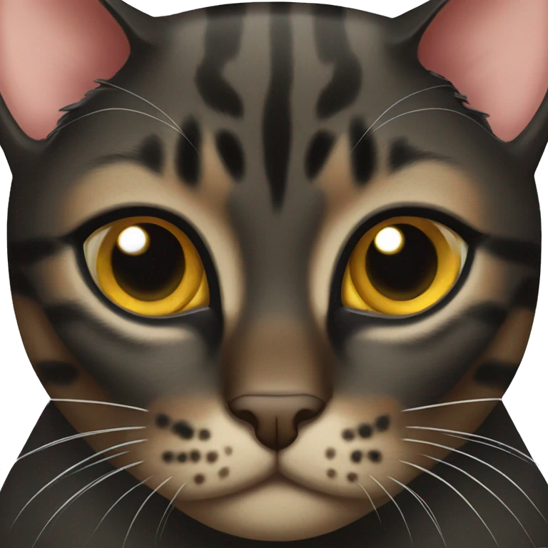 Black bengal cat  emoji