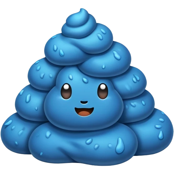 Blue poop emoji